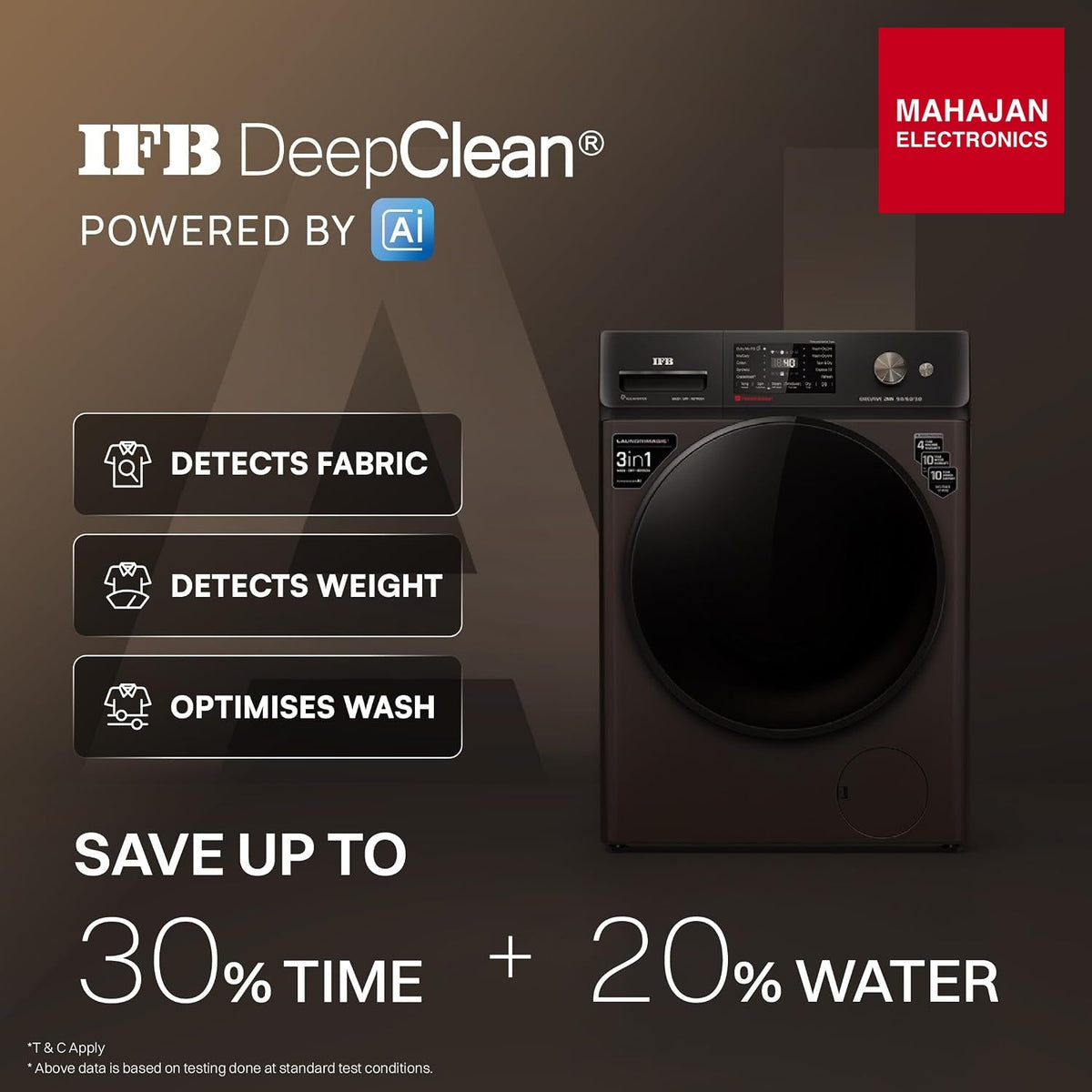 IFB WDR Executive ZMN CMS 9/6/3 kg Fully Automatic Washer Dryer Refresher with Steam Refresh, AI Powered, 100% Dry Clothes, 9 Swirl Wash Mimic Handwashing, WiFi & Eco – Mahajan Electronics Online.