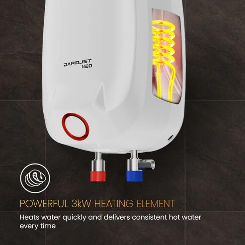 Crompton Rapid Jet Neo 3-L Instant Water Heater with Anti-Scale Technology (White) Crompton