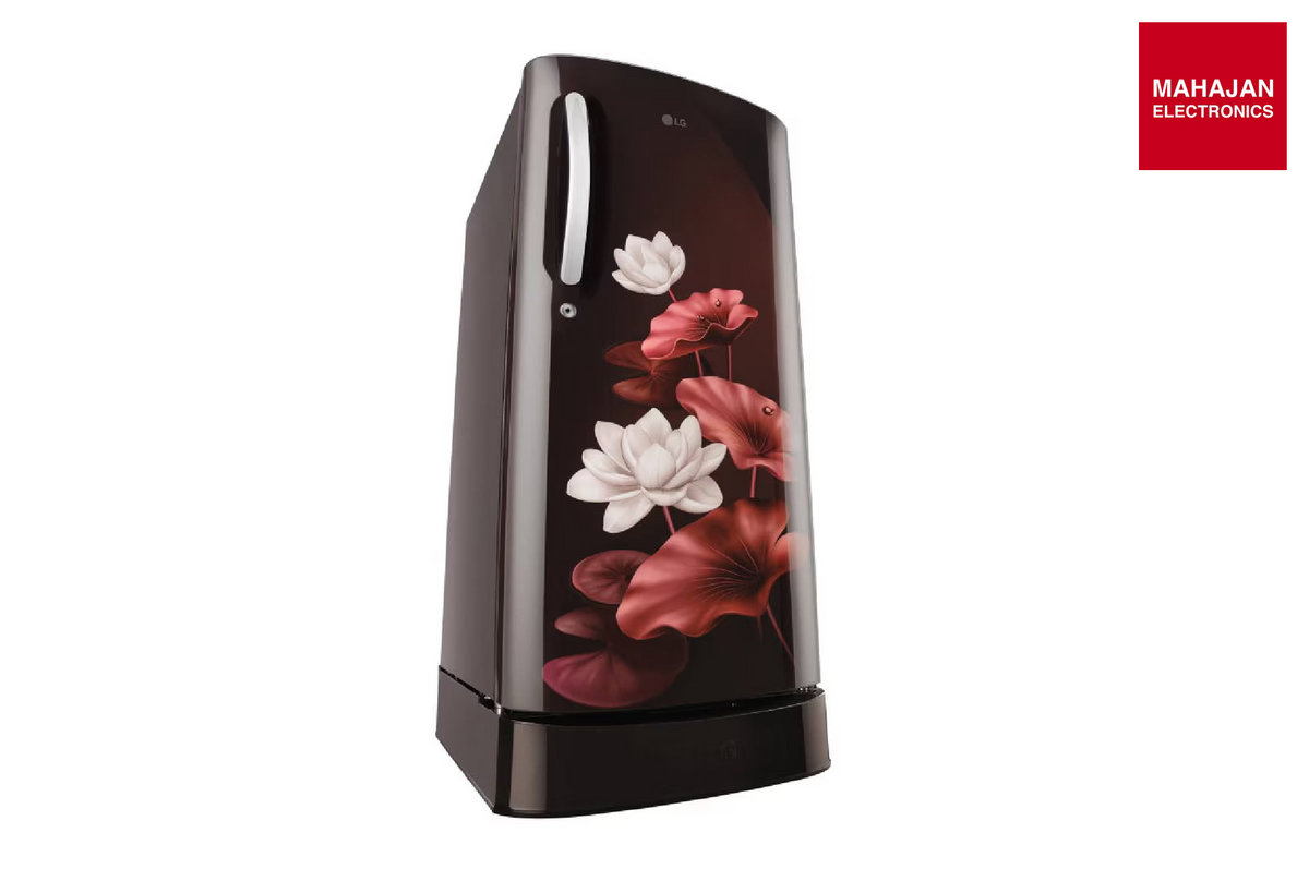 LG GLD1946ZASL 185 L Single Door Refrigerator, Base Stand Drawer, Chiller Tray, Scarlet Lotus, 4 Star – Mahajan Electronics Online.