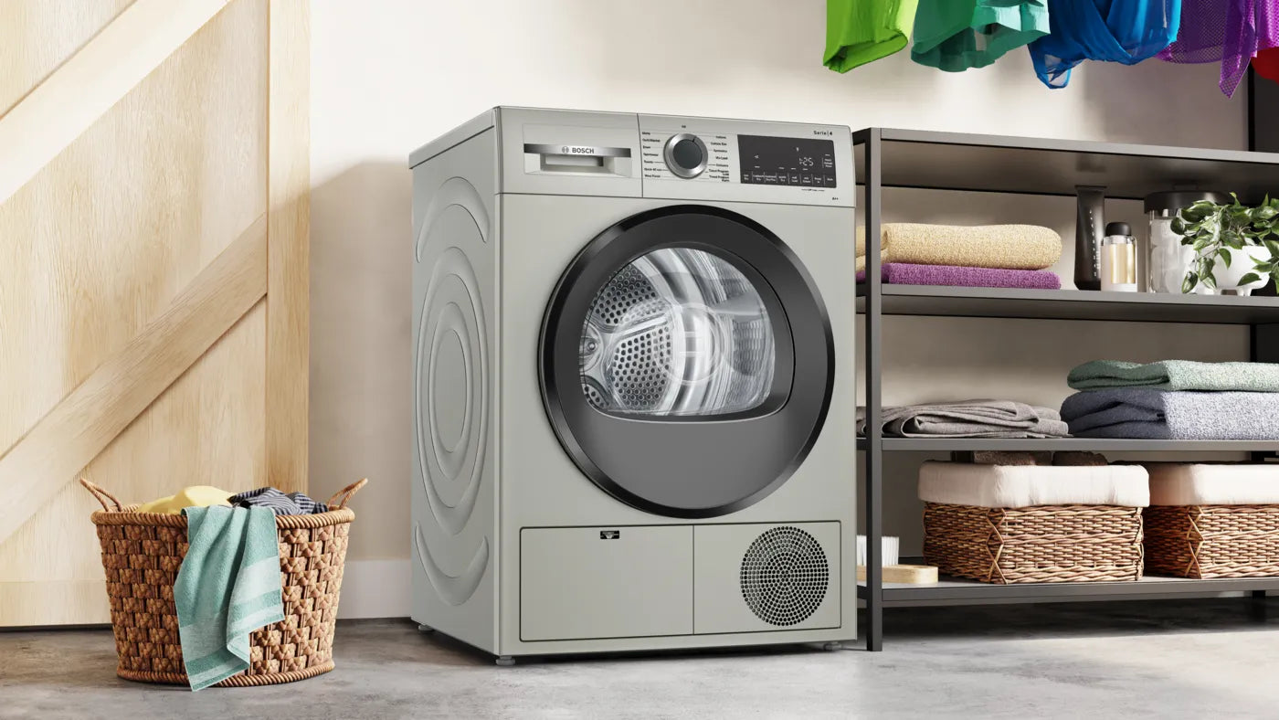 Bosch WQG24108IN Series 4 heat pump tumble dryer 9 kg Silver inox
Mahajan Electronics Online