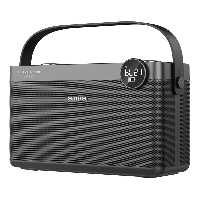 Aiwa MI-X330 Meteor 60W Portable Bluetooth Speaker (Bass Booster, Black) - Mahajan Electronics Online