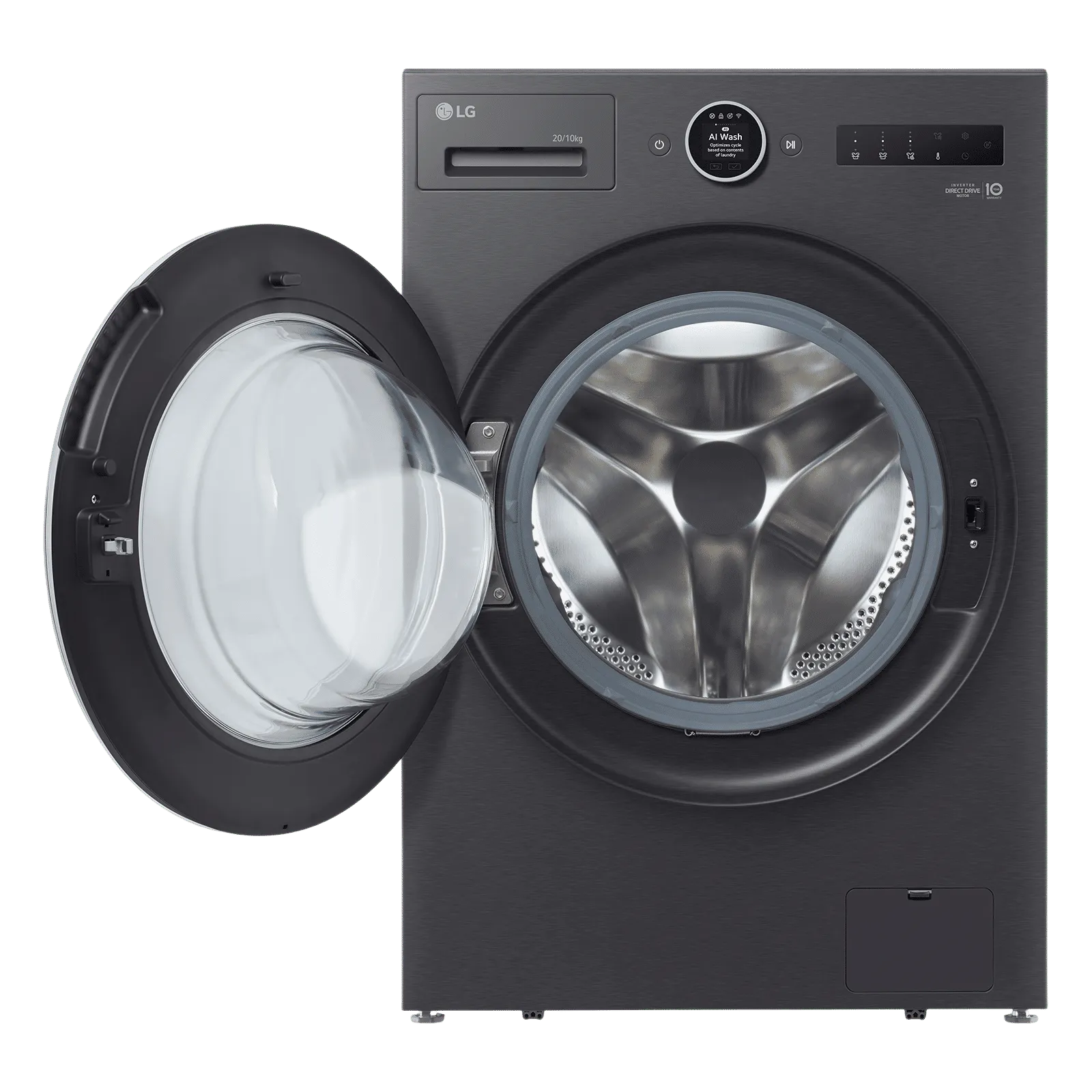 LG 20/10 kg Wi-Fi Inverter Fully Automatic Front Load Washing Machine (VX Series, FDX92010A9K.AEBQEIL, Essence Black, Mahajan electronics online