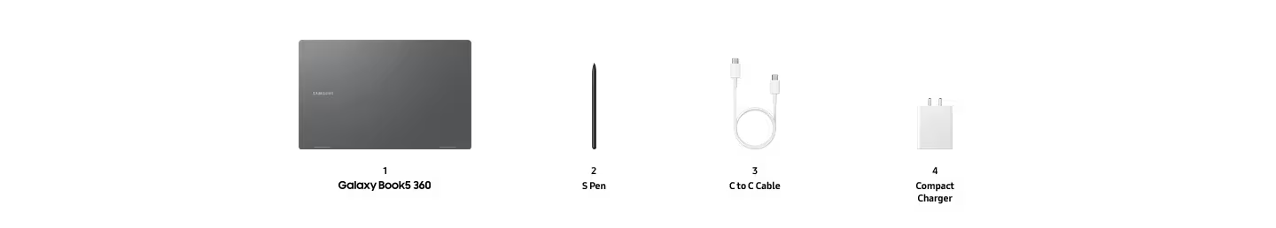 SAMSUNG Galaxy Book5 360 Intel Core Ultra 7 Touchscreen Thin & Light Laptop (16GB, 512GB SSD, Windows 11 Home, 8GB Graphics, Gray, 1.46 KG) Mahajan Electronics Online