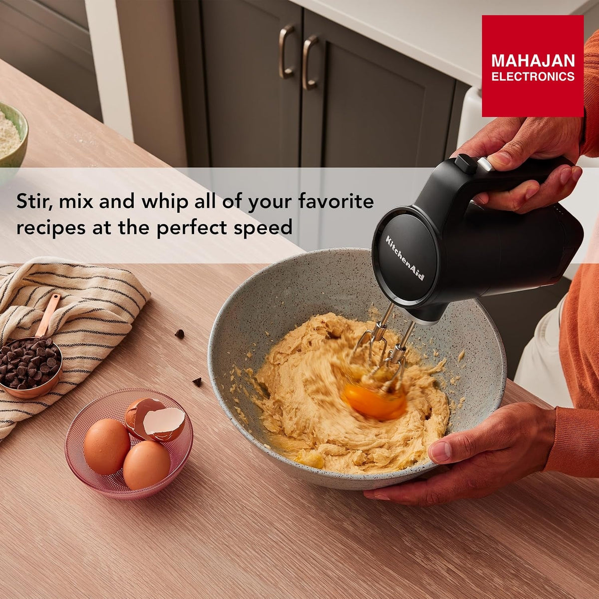 KitchenAid Go Cordless 7-Speed Hand Mixer with Stainless Steel Turbo Beater II Accessories, Soft Start, Lightweight Design (Lithium Ion Battery 10.8V – Mahajan Electronics Online.