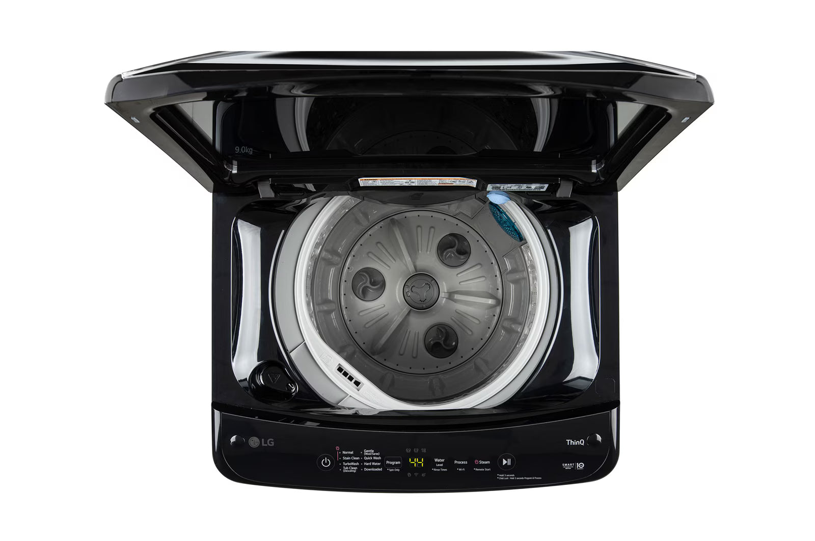 LG T90V4OB1S 9Kg Top Load Washing Machine, In-Built Heater, Onyx Black Mahajan Electronics Online