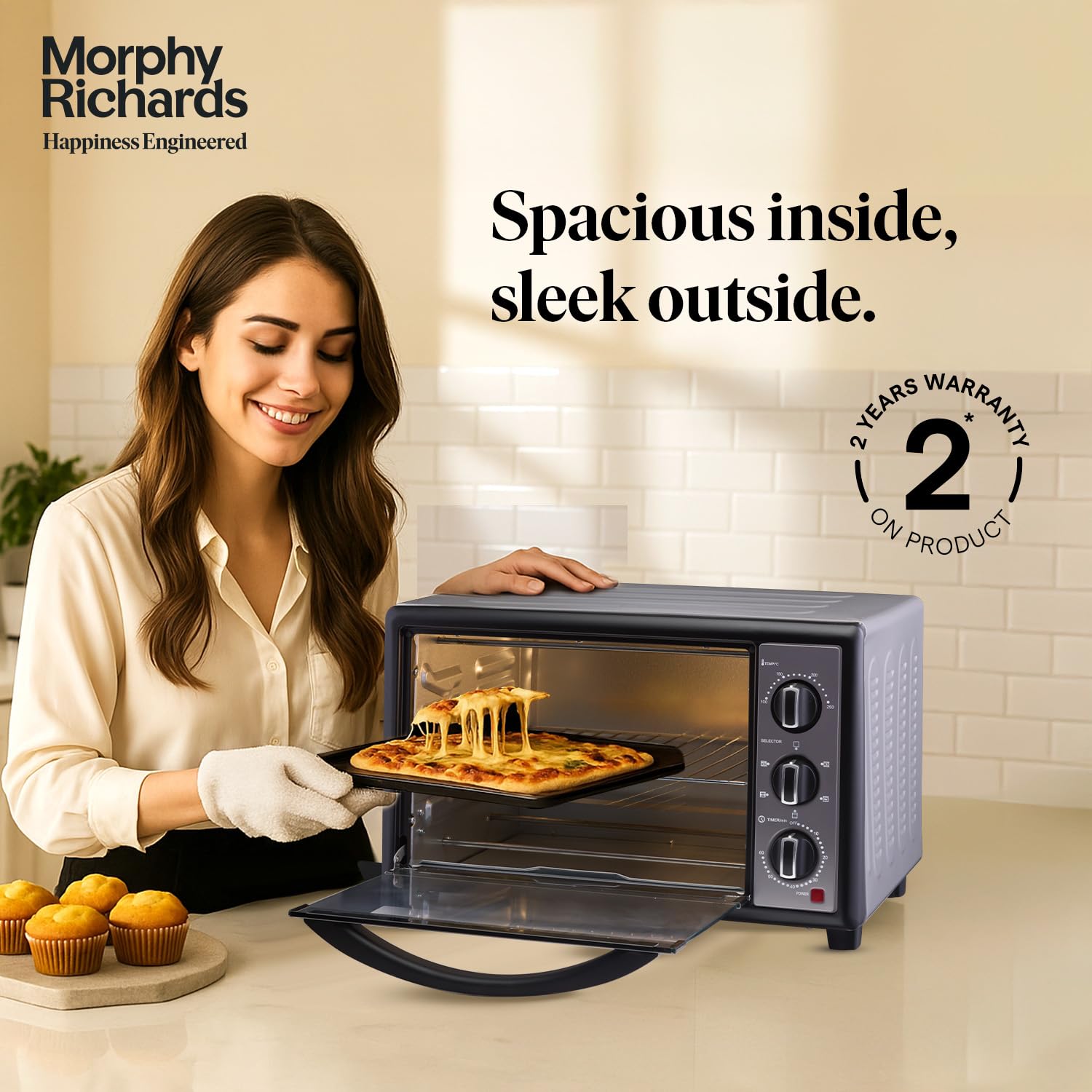 Morphy Richards 30RC Manual Otg Oven For Kitchen 1500W | 30 Litre Oven Toaster Griller | Convection Fan & Rotisserie Function | Temperature Control|2-Yr Warranty By Brand Mahajan Electronics Online