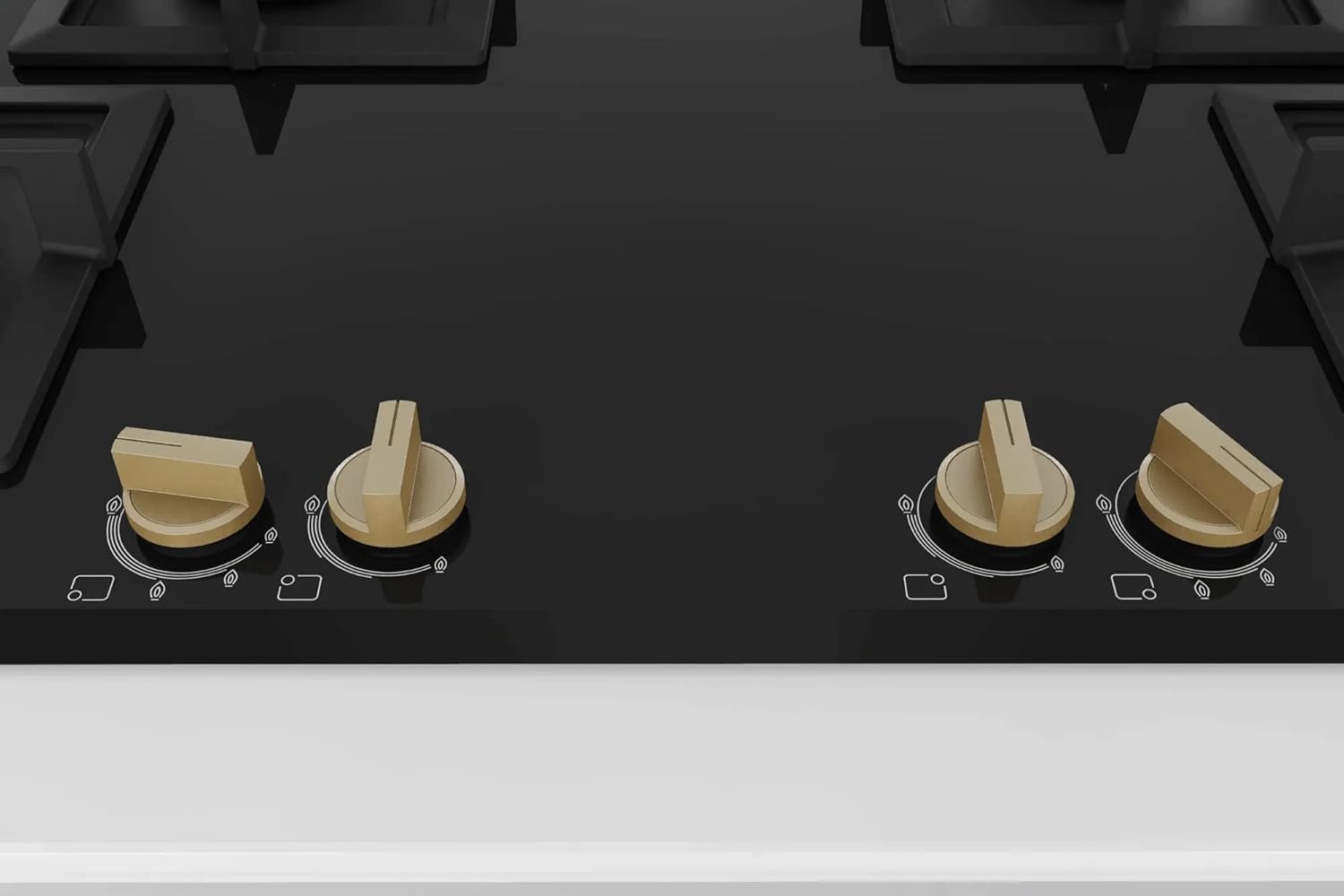 Bosch PNF9B6G20I Built in Gas Hob Black Tempered glass Glass 4 Burner Auto Ignition 90 cm Full Brass 3D Ring Burners with Matt Black Heat Shields & Cast Iron pan supports Mahajan Electronics Online