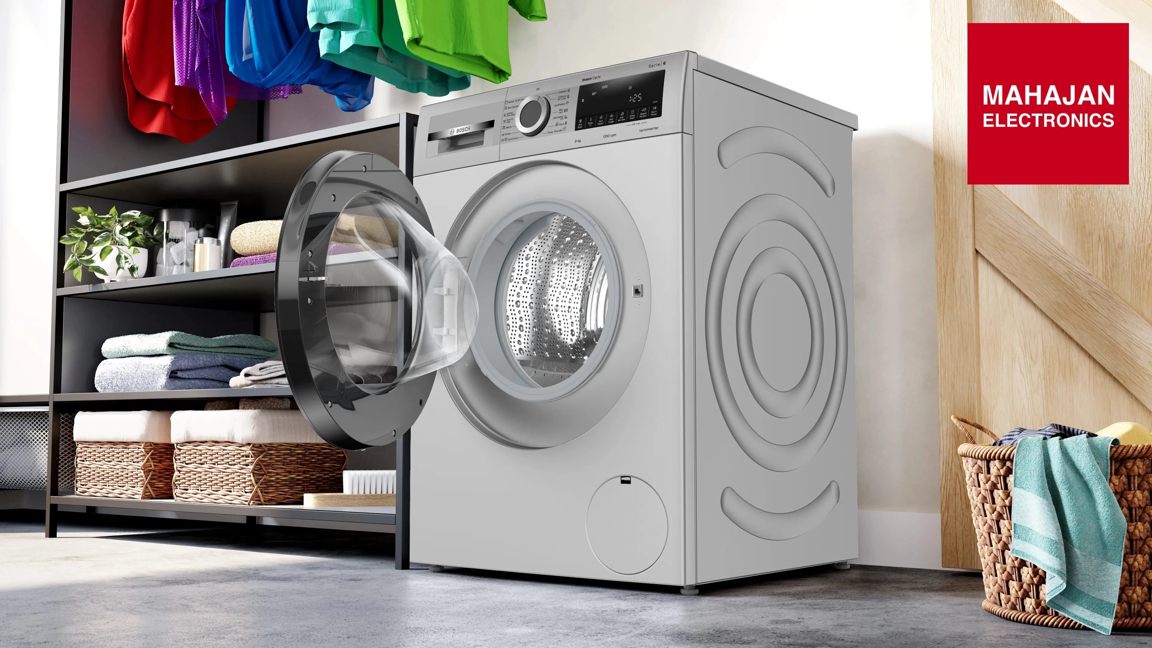 Bosch WGA1320SIN Series 6 washing machine, front loader 8 kg 1200 rpm Mahajan Electronics Online