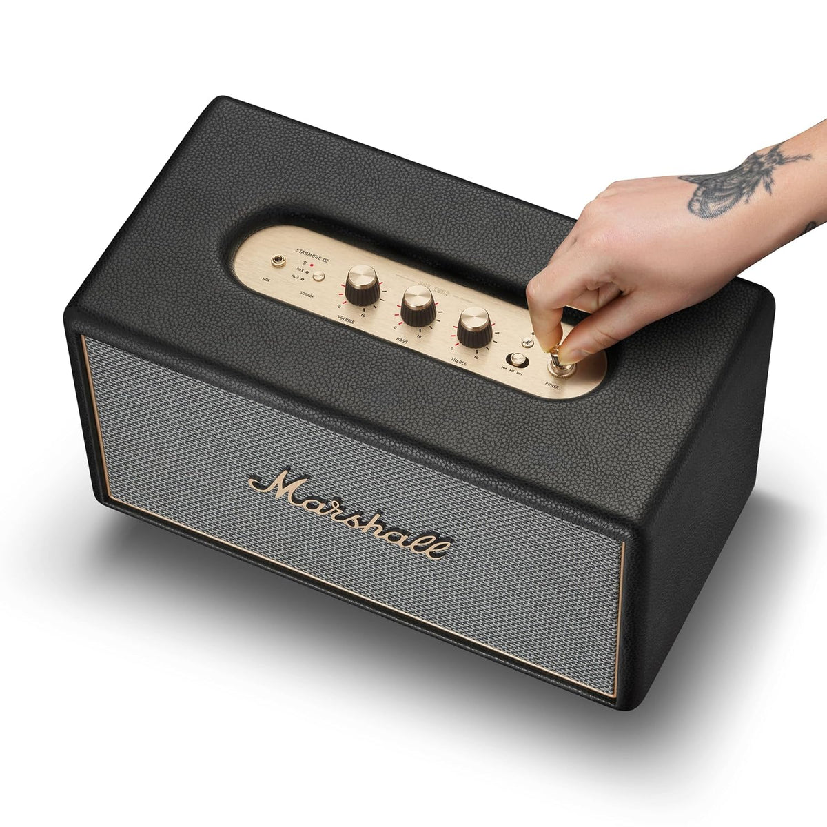 Marshall Stanmore IV Wired Connectivity Home Speaker with Bluetooth 5.3 with Auracast & RCA or 3.5mm Input - Black Marshall
