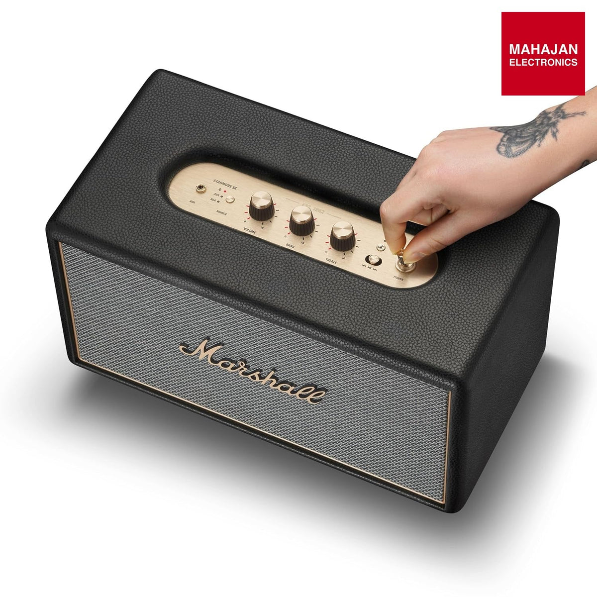 Marshall Stanmore IV Wired Connectivity Home Speaker with Bluetooth 5.3 with Auracast & RCA or 3.5mm Input - Black – Mahajan Electronics Online.