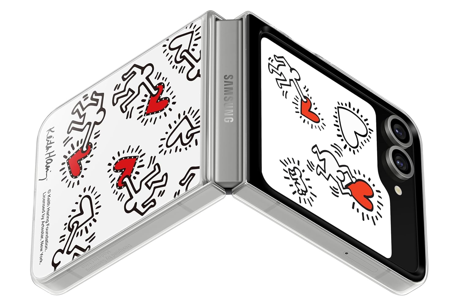 Samsung Galaxy Z Flip6 Flipsuit Case - Kieth Haring Card, White Mahajan Electronics Online