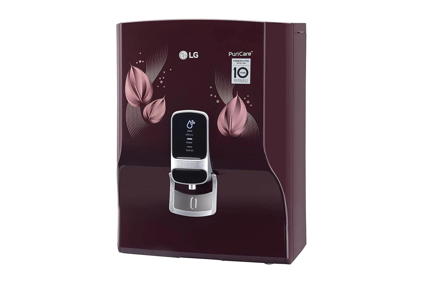 LG WW174NPC 8 L Dual Protection airtight Stainless Steel Tank with Multi Stage RO Filtration, EverFresh UV Plus, Digital Sterilizing Mahajan Electronics Online