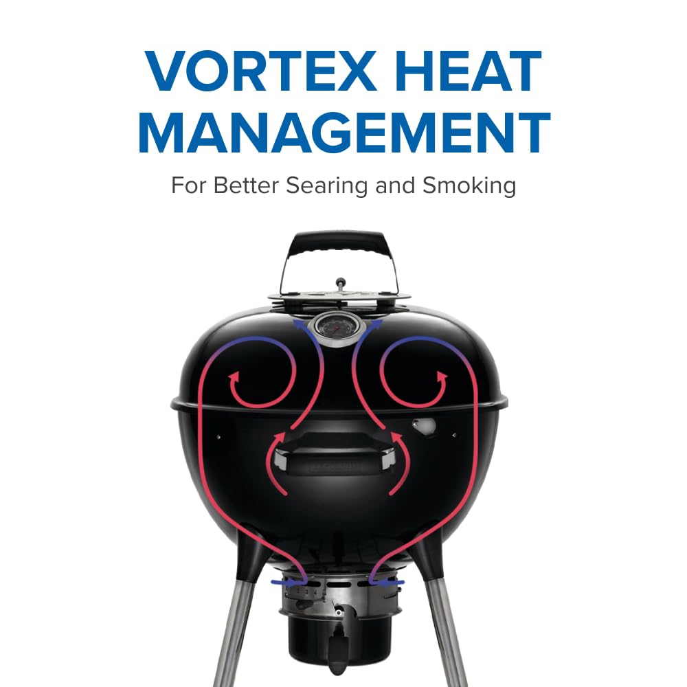 Napoleon 18-Inch Charcoal Kettle Grill - NK18K-LEG-3 - Black, 240in² Cooking Area, Sturdy 4-Leg Design, 7-Inch Wheels Mahajan Electronics Online