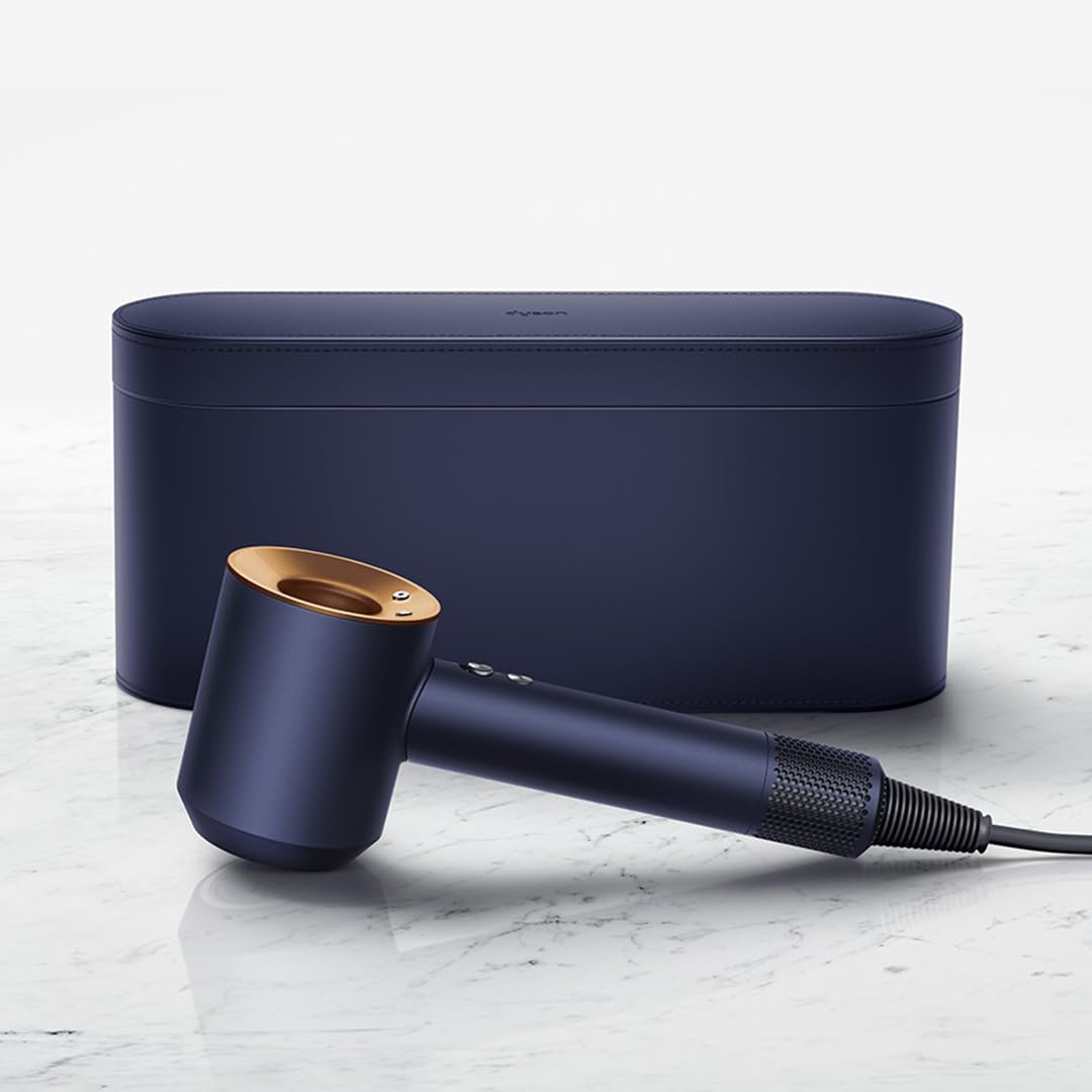 Dyson Supersonic™ Hair Dryer|Fast Drying|No Heat Damage|5 attachments|7 styling, 3 Speed & 3 Heat Settings|Travel Friendly|Unisex Usage|Intelligent Heat Control|2 Year Warranty (Prussian Blue) Mahajan Electronics Online