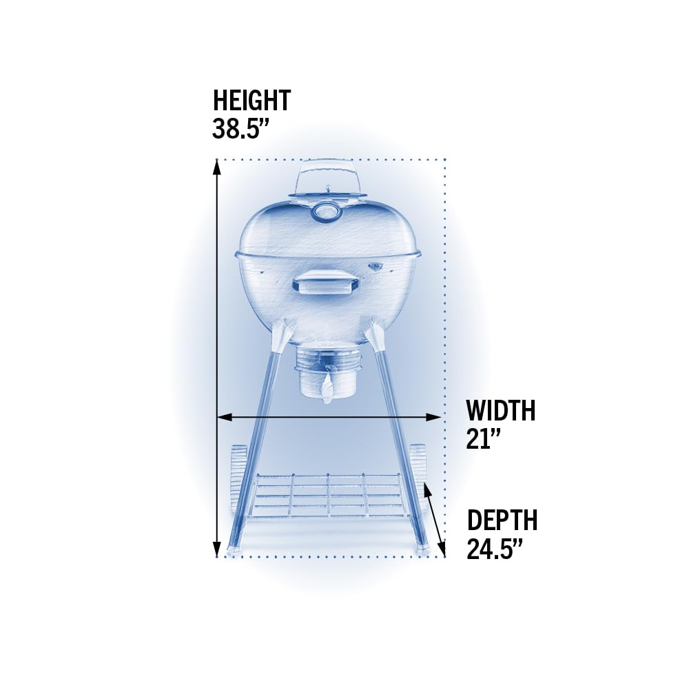 Napoleon 18-Inch Charcoal Kettle Grill - NK18K-LEG-3 - Black, 240in² Cooking Area, Sturdy 4-Leg Design, 7-Inch Wheels Mahajan Electronics Online