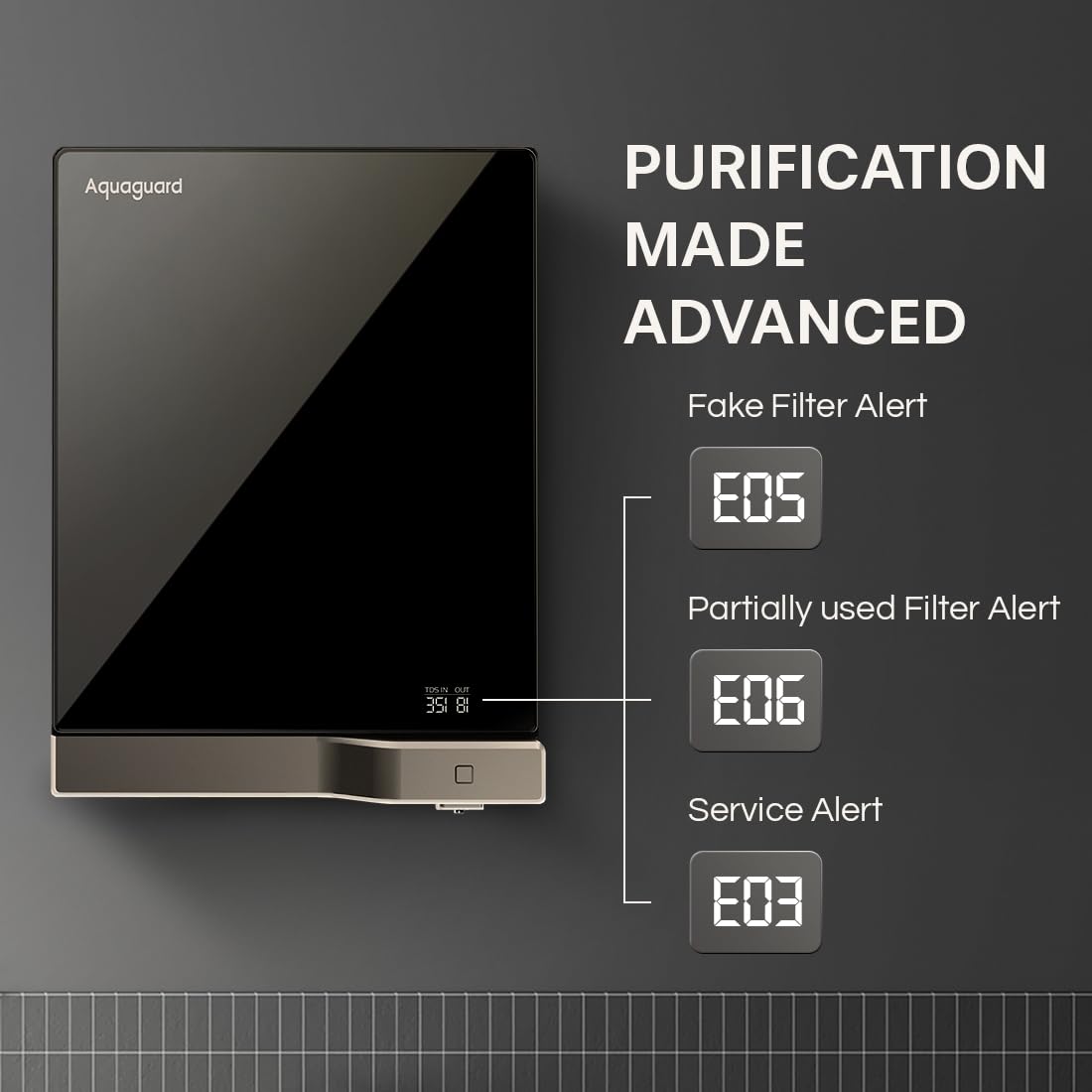 Aquaguard Slim Glass 9-Stage RO+UV Water Purifier | Toughened Glass Exterior (1st time ever) Mahajan Electronics Online