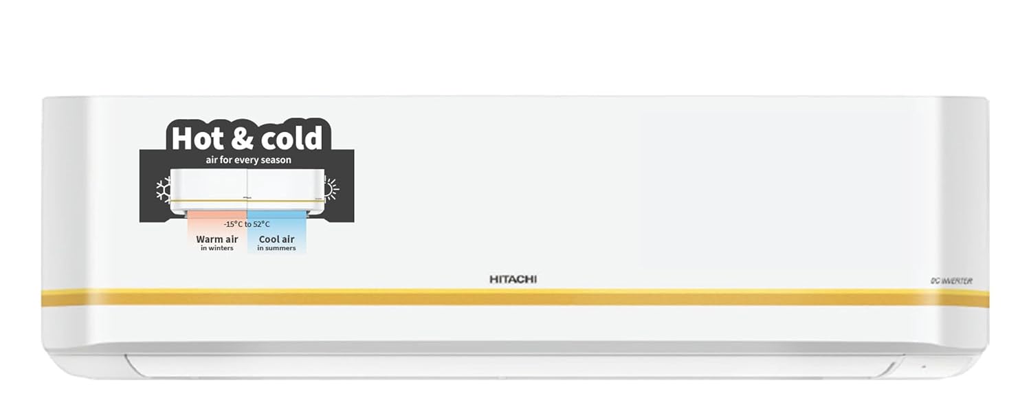 Hitachi RMRG422HFXO 1.8 Ton 4 Star, Hot & Cold Inverter Split AC with Expandable Technology (100% Copper, Dust Filter, 4100X HP , White) Mahajan Electronics Online