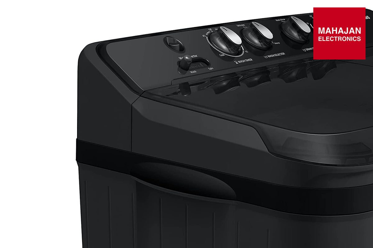 Samsung WT75B3200GD/TL 7.5 Kg 5 Star Semi Automatic Top Load Washing Machine | Hexa Storm Pulsator, Air Turbo Drying – Mahajan Electronics Online.