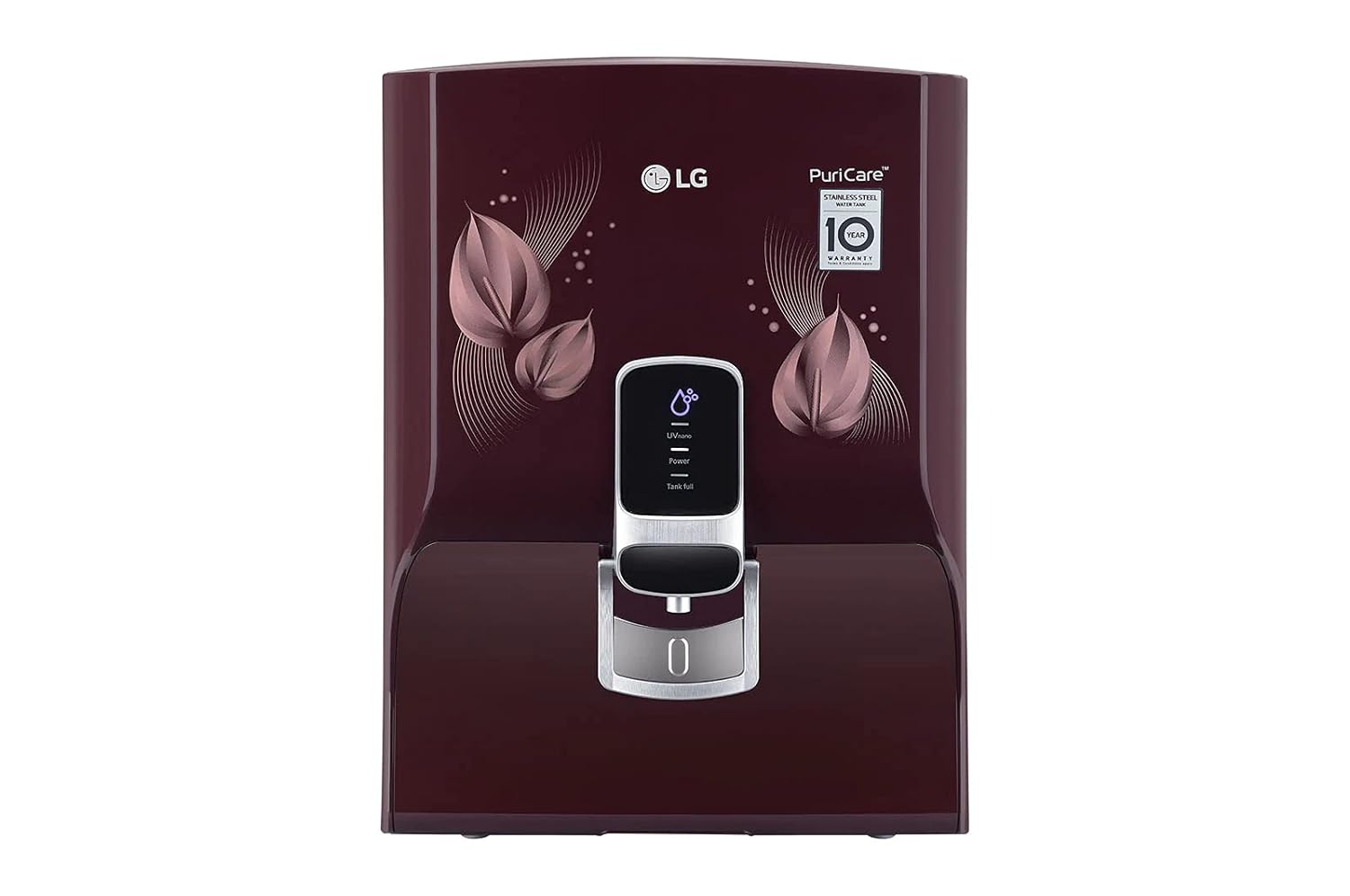 LG WW174NPC 8 L Dual Protection airtight Stainless Steel Tank with Multi Stage RO Filtration, EverFresh UV Plus, Digital Sterilizing Mahajan Electronics Online