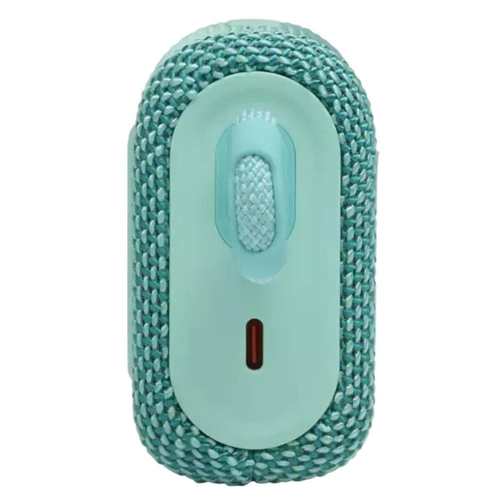 JBL Go 3, Wireless Ultra Portable Bluetooth Speaker, Pro Sound, Vibrant Colors with Rugged Fabric Design, Waterproof, Type C (Without Mic, Teal) Mahajan Electronics Online