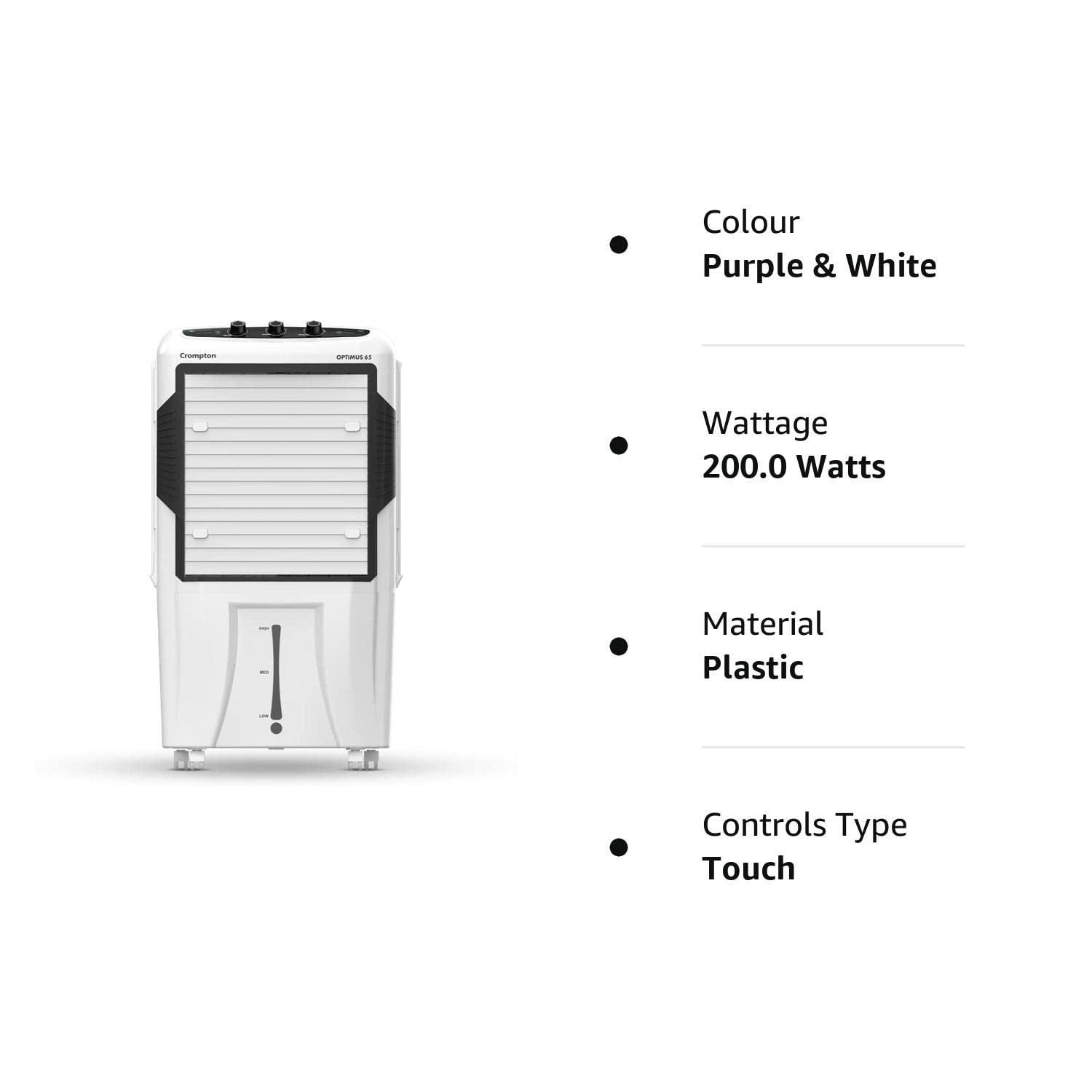 Crompton Optimus 65 Desert Air Cooler- 65L; with 18” Fan, Everlast Pump Mahajan Electronics Online