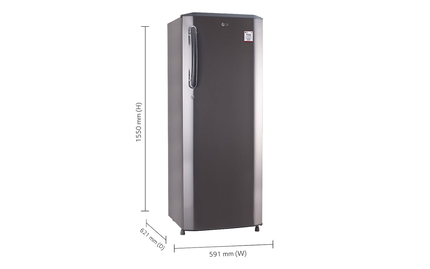 LG GL-B281BPZX 261 L 3 Star Inverter Direct Cool Single Door Refrigerator( Shiny Steel, Fast Ice Making , Gross Volume- 270 L) Mahajan Electronics Online