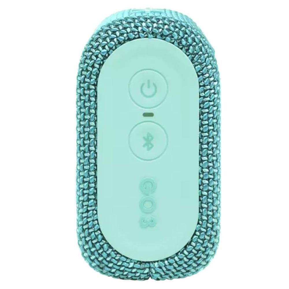JBL Go 3, Wireless Ultra Portable Bluetooth Speaker, Pro Sound, Vibrant Colors with Rugged Fabric Design, Waterproof, Type C (Without Mic, Teal) Mahajan Electronics Online