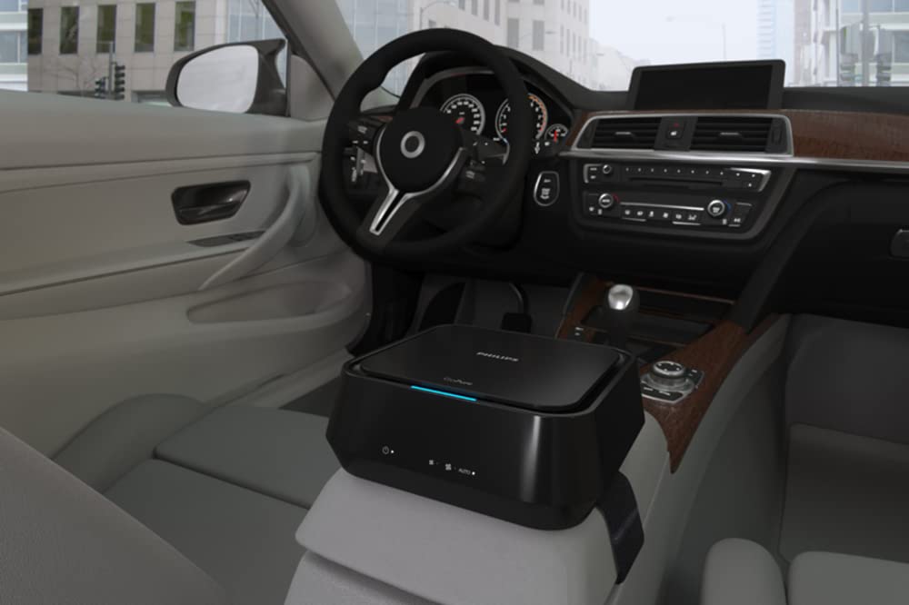 Philips GoPure 5211 Car Air Purifier (Black) With HEPA and HESA Fliter 3 Color AQI Indicator Mahajan Electronics Online