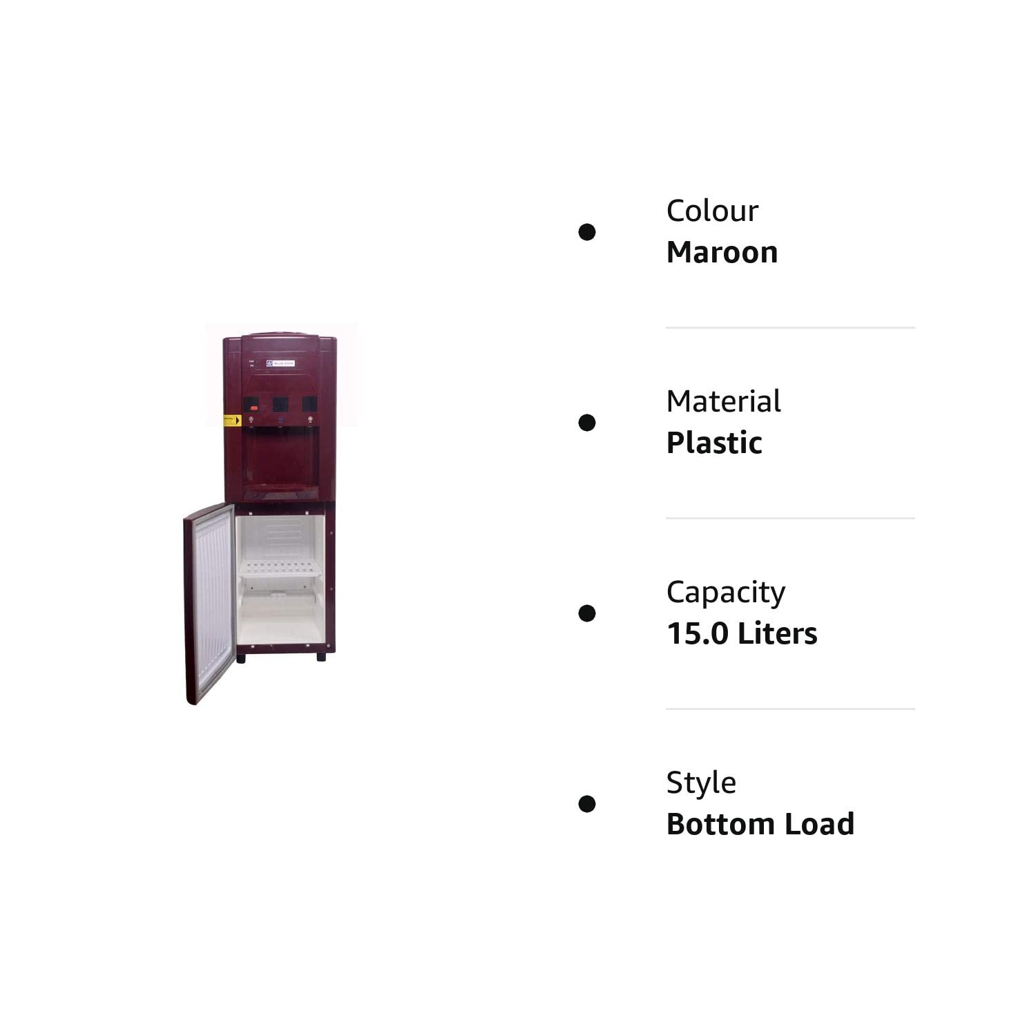 Blue Star BWD3FMRGA-M Water Dispenser with Refrigerator - MAROON Color,14 Litre mAHAJAN eLECTRONICS oNLINE