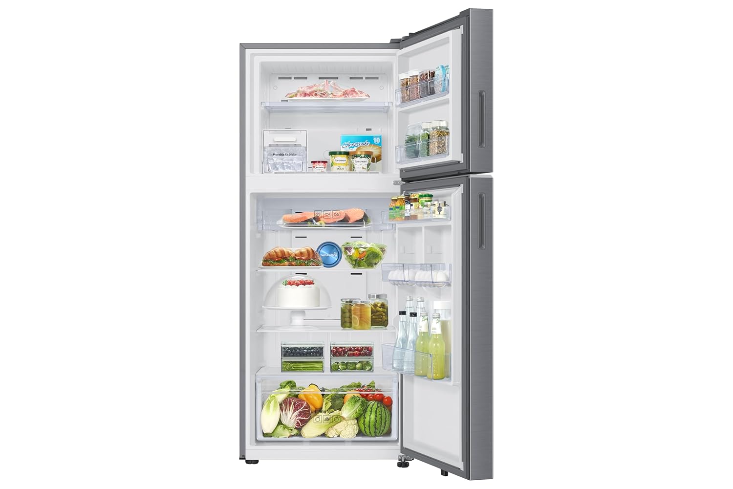 Samsung RT41DG6A2BS8HL 396 L, 2 Star, Convertible 5-in-1, Digital Inverter, Frost Free Double Door, WiFi Enabled Bespoke AI Refrigerator (Elegant Inox) Mahajan Electronics Online