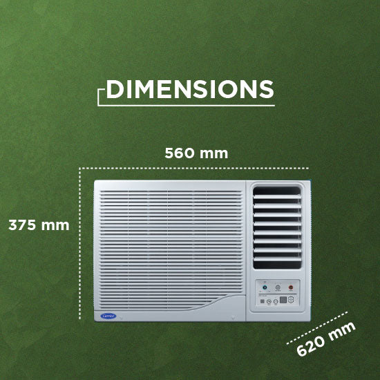 Carrier ESTRELLA Gx (CAW12EC2R36F1) 1 Ton 2 Star Window AC | Copper Condenser | R32 Refrigerant | Mahajan Electronics Delhi NCR