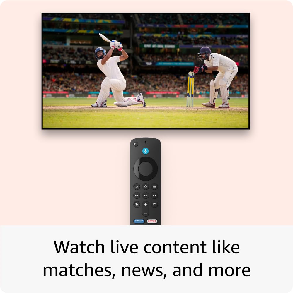 Amazon Fire TV Stick 4K | Alexa Voice Search, Cinematic 4K streaming with HDR10+, Wi-Fi 6, Dolby Vision/Atmos (newest model)