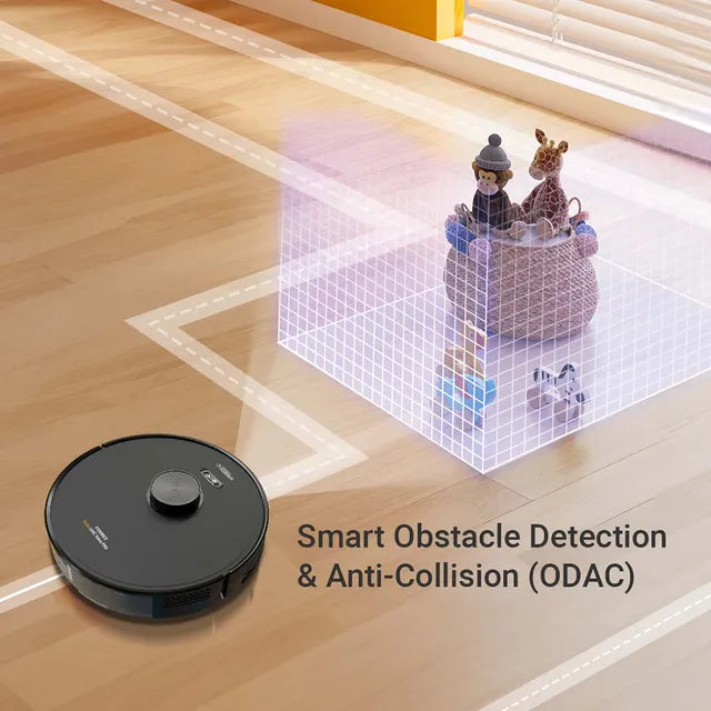 EUREKA FORBES LVac Voice Pro Robotic Vacuum Cleaner & Mop with Wi-Fi Connectivity (Smart Voice Control, Black) Mahajan Electronics Online
