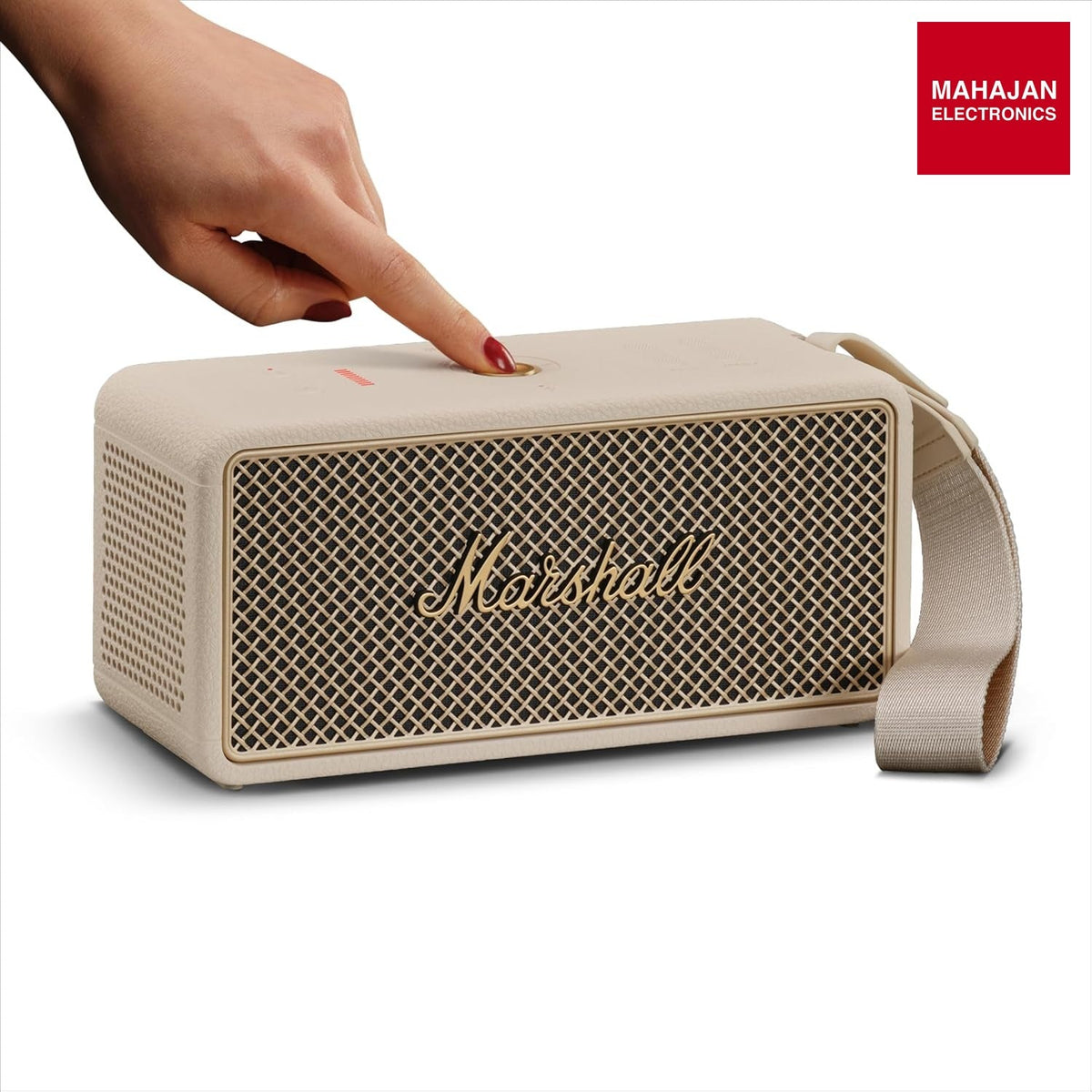Marshall Middleton II Bluetooth Portable Bluetooth Speaker, Over 30 Hours Playtime, IP67 Waterproof - Cream – Mahajan Electronics Online.