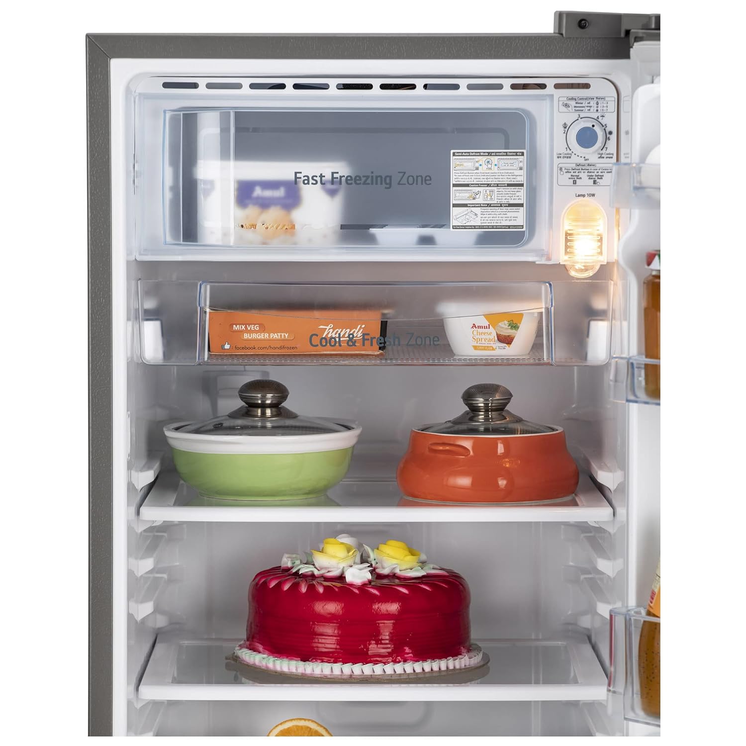 LG GL-B199ODSB 185 L Direct Cool Single Door Refrigerator | 2 Star Rating | Toughened Glass Shelves | Anti-Bacterial Gasket | Stabilizer Free Dazzle Steel