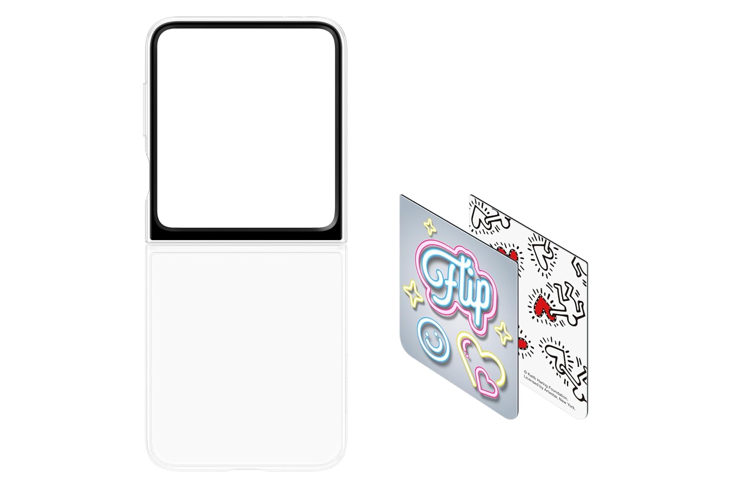 Samsung Galaxy Z Flip6 Flipsuit Case - Kieth Haring Card, White Mahajan Electronics Online