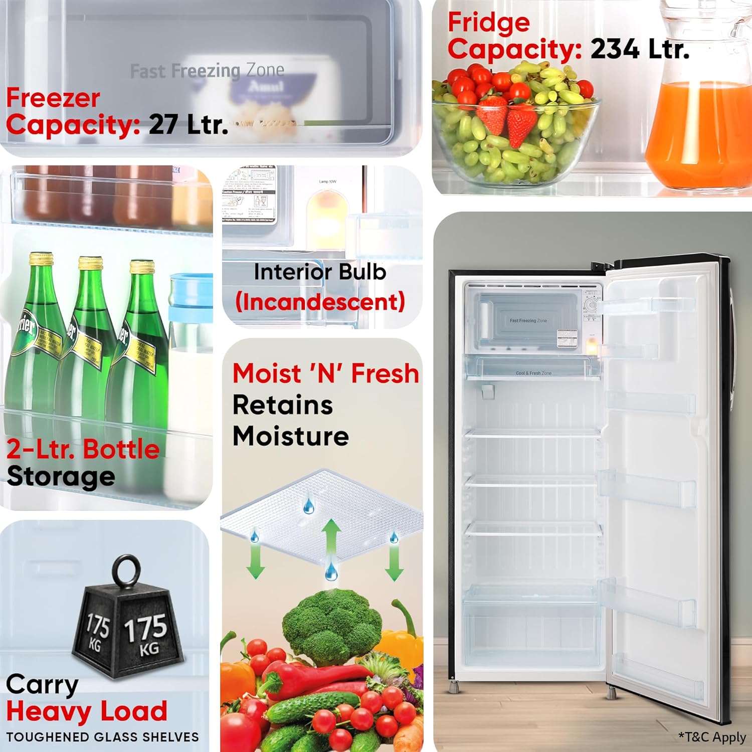 LG GLD2736YBES 261L 2 Star Direct Cool Single Door Refrigerator | Smart Inverter | Ebony Sheen | Mahajan Electronics Delhi NCR | Buy Online at Mahajan Electronics Delhi NCR