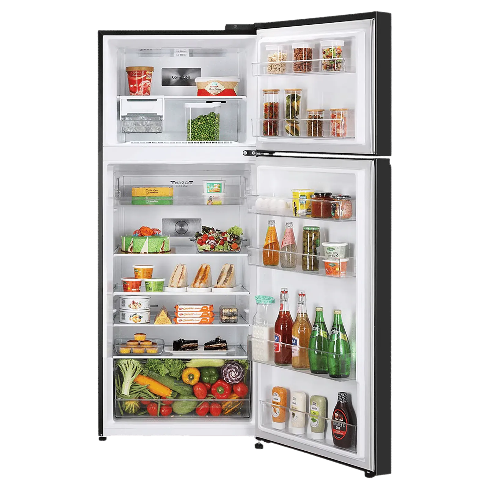 LG GLT4026SNBM 398 Litres 2 Star Frost Free Double Door Convertible Refrigerator with Smart Diagnosis ( Black – Mahajan Electronics Online.