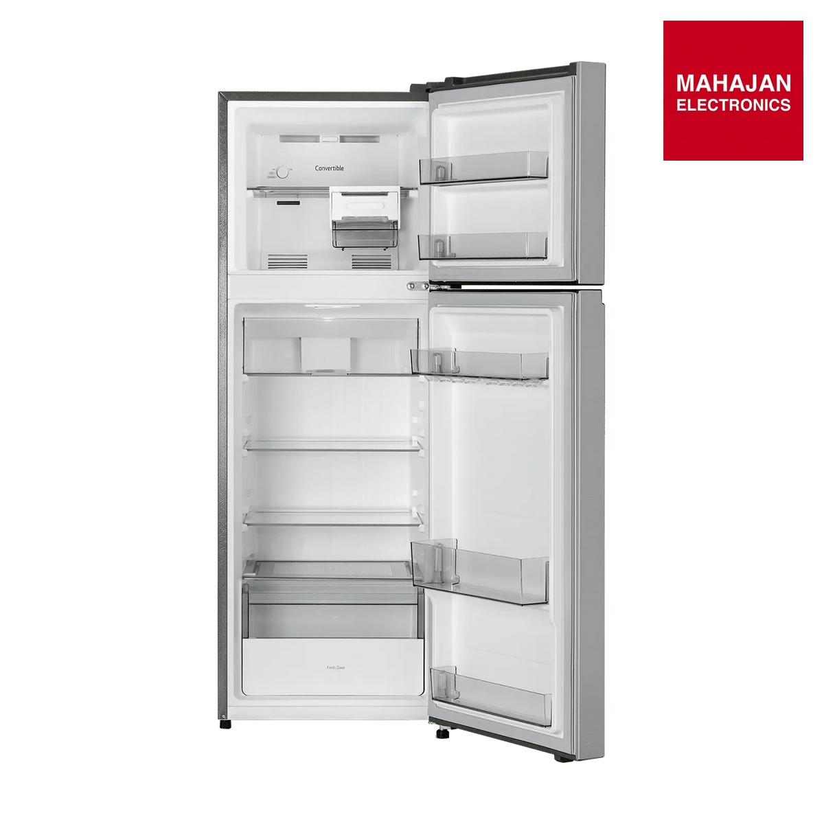 LG GLT2526XWPZ 251 Litres 2 Star Frost Free Double Door Convertible Refrigerator with Express Freeze (Shiny Steel) (2026 Model) โ Mahajan Electronics Online.