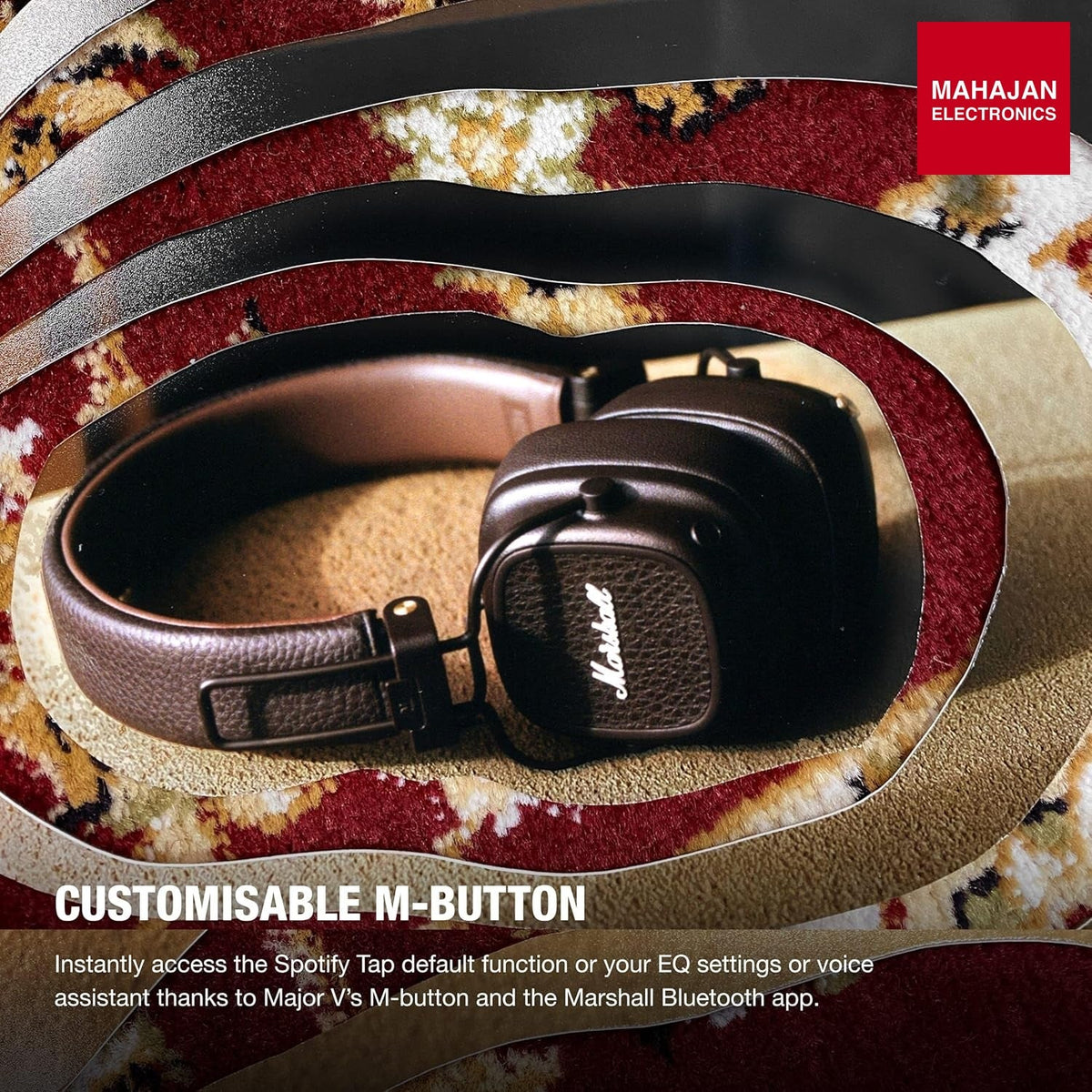 Marshall Major V Wireless On-Ear Headphones, Brown – Mahajan Electronics Online.