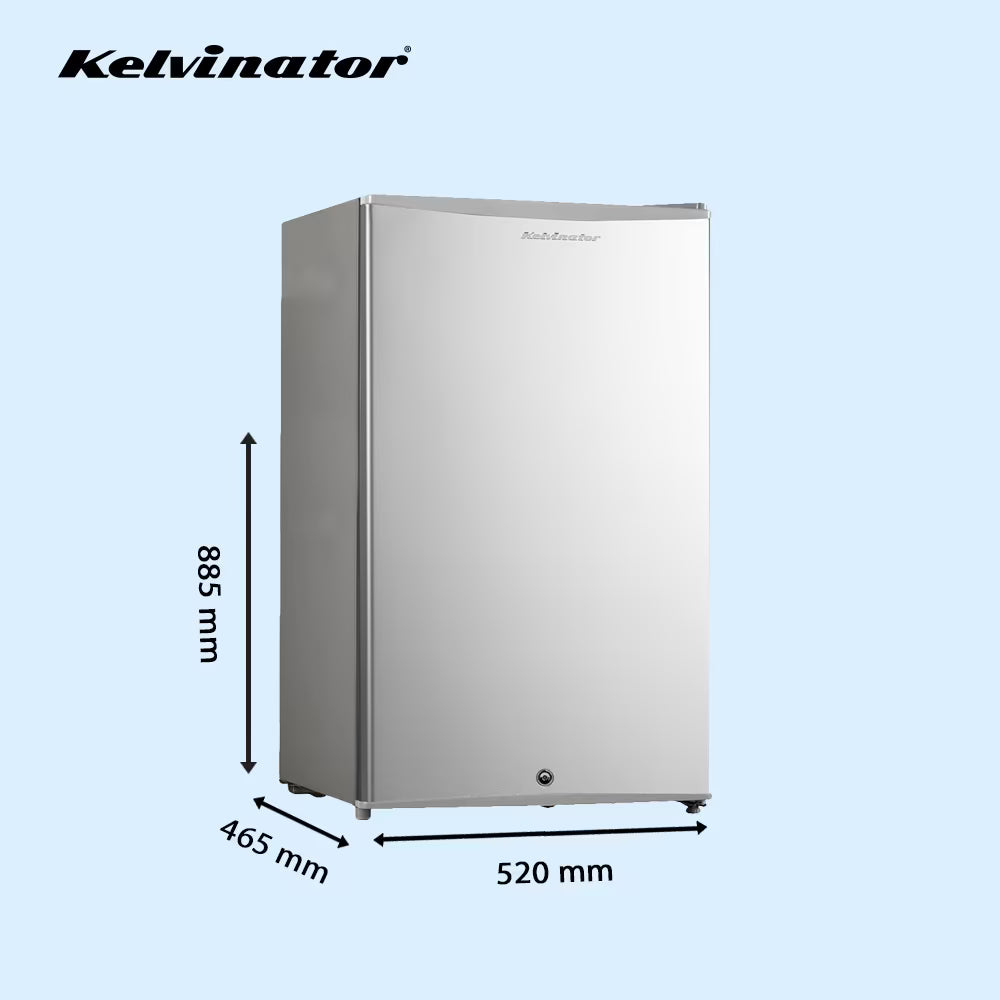 Kelvinator KRC-F100RBPSGS 95 litres 2 Star Single Door Refrigerator, Inox Grey Mahajan Electronics Online