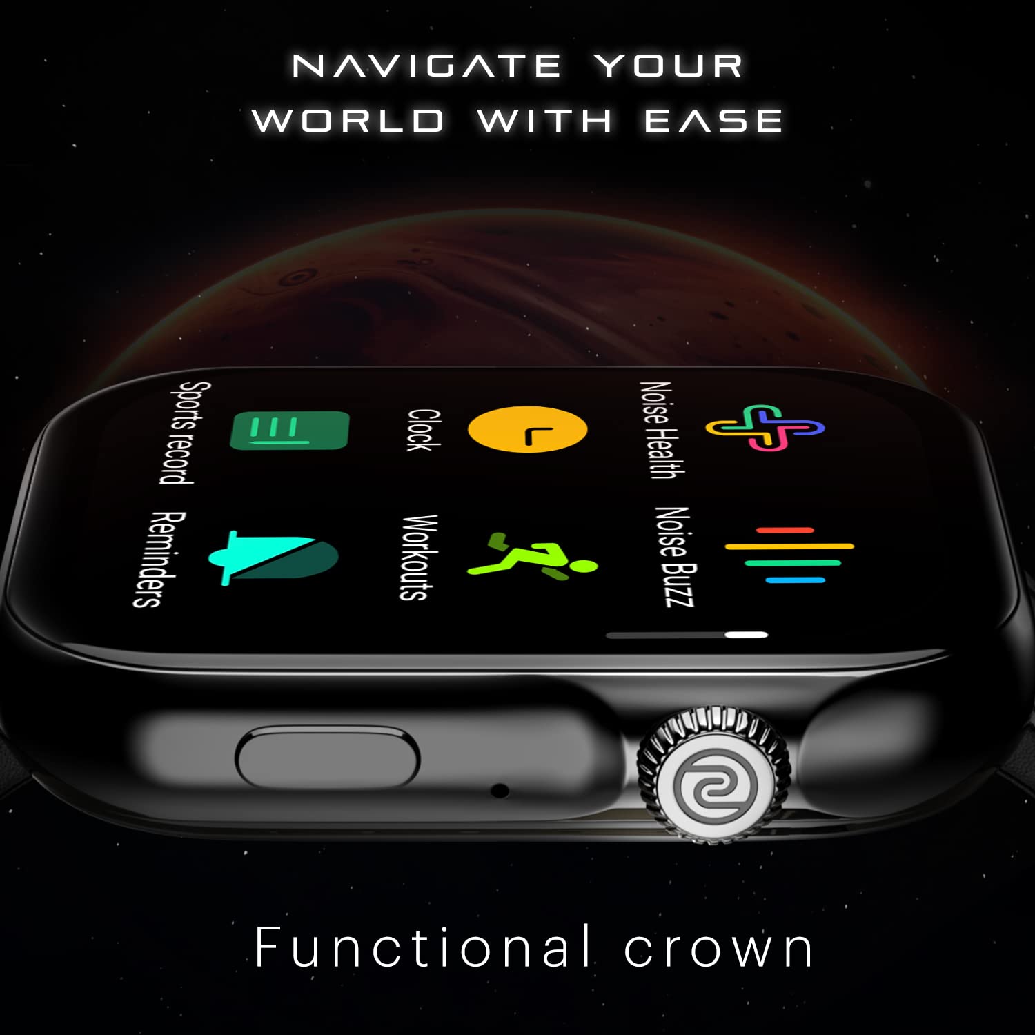 Noise ColorFit Ultra 3 Bluetooth Calling Smart Watch with Biggest 1.96" AMOLED Display, (Jet Black) - Mahajan Electronics Online