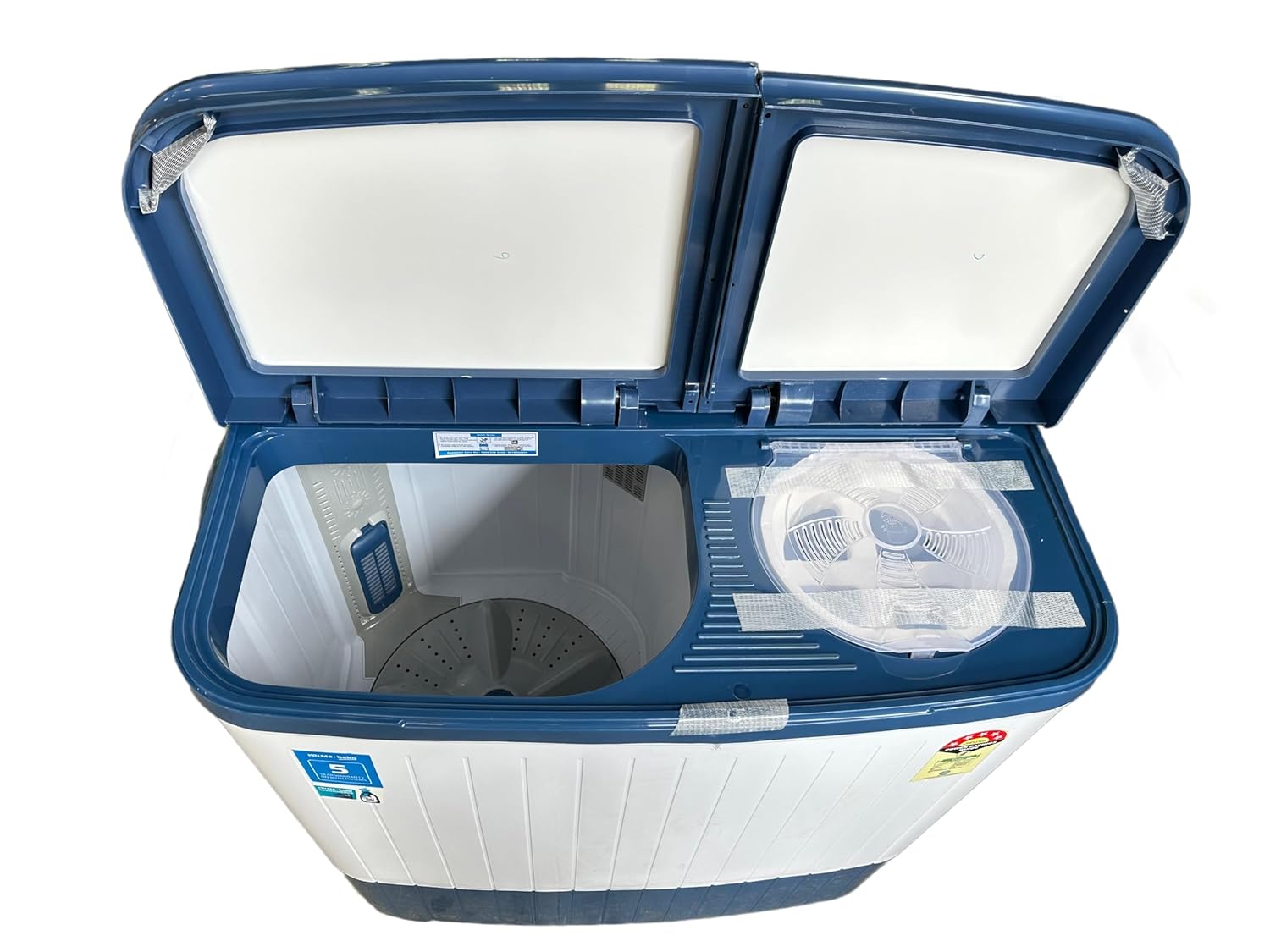 Voltas Beko WTT80DBLG/BLSSWH5GBDE 8 Kg 5 Star Semi Automatic Top Load Washing Machine  Blue Mahajan Electronics Online