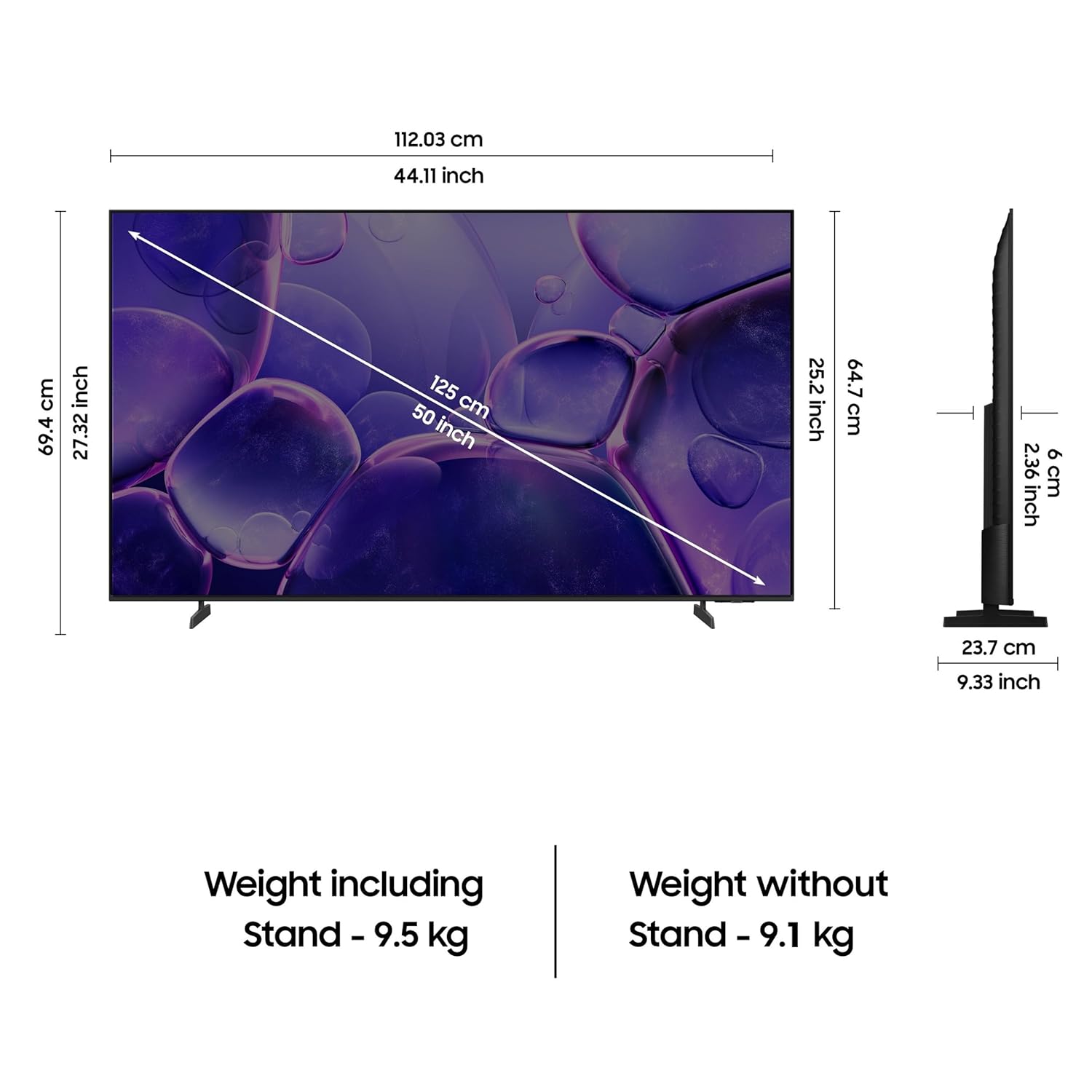 Samsung UA50U8400FULXL 125 cm (50 inches) Crystal 4K Ultra HD Smart LED TV (Black) Mahajan Electronics Online