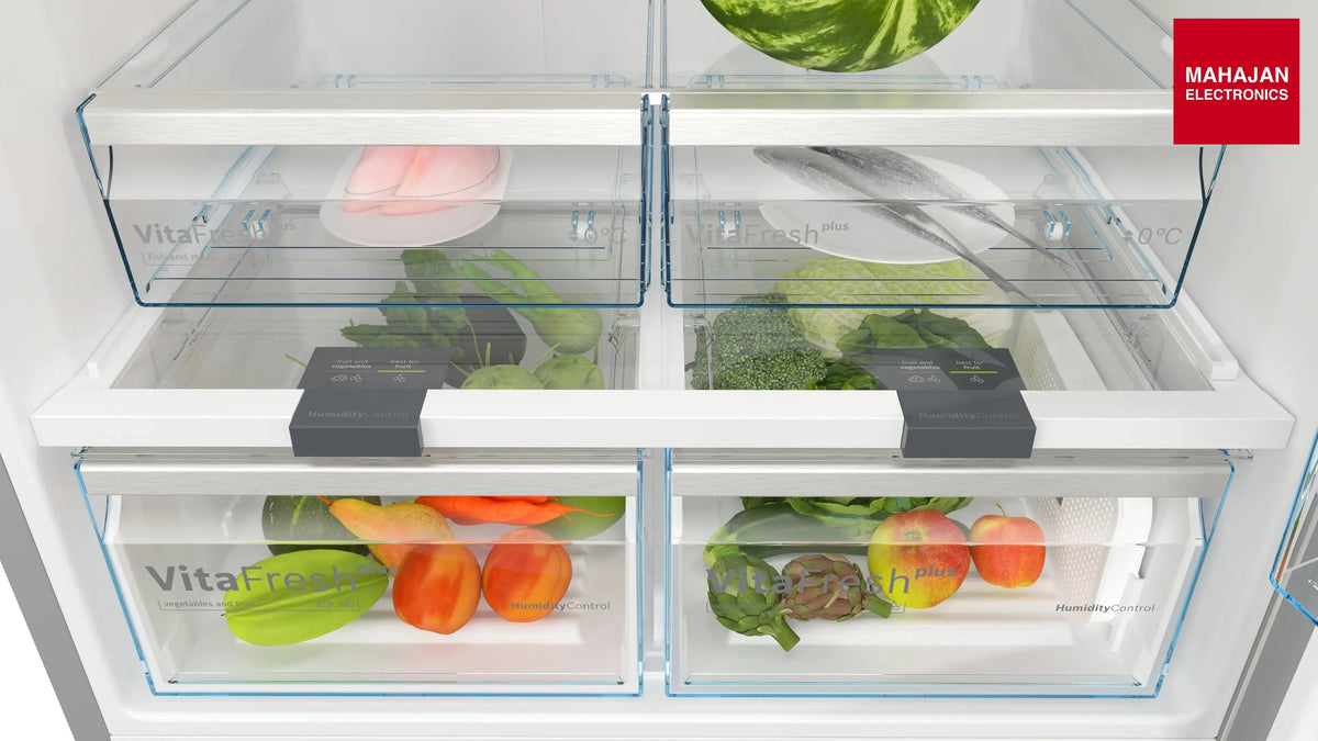 Bosch KDN86AID0I 641L Series 6 Free Standing Fridge Freezer With Freezer At Top – Mahajan Electronics Online.
