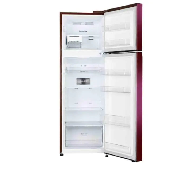 LG GL-S312SRWY 272L, Double Door Refrigerator, Convertible, Smart Inverter Compressor, Red Waterlily Finish, 2 Star Mahajan Electronics online