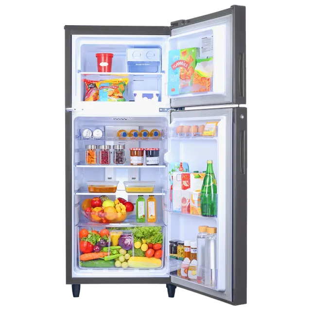 Godrej RT EON ALPHA 270C RI ST GL Eon Alpha 238 Litres 3 Star Frost Free Double Door Refrigerator with Advanced Inverter Technology ( Steel Glow) Mahajan Electronics Online