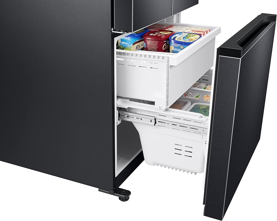 SAMSUNG RF57A5032B1/TL 550L Frost Free French Door Bottom Mount Convertible Refrigerator Black Matt (Doi) Mahajan Electronics Online