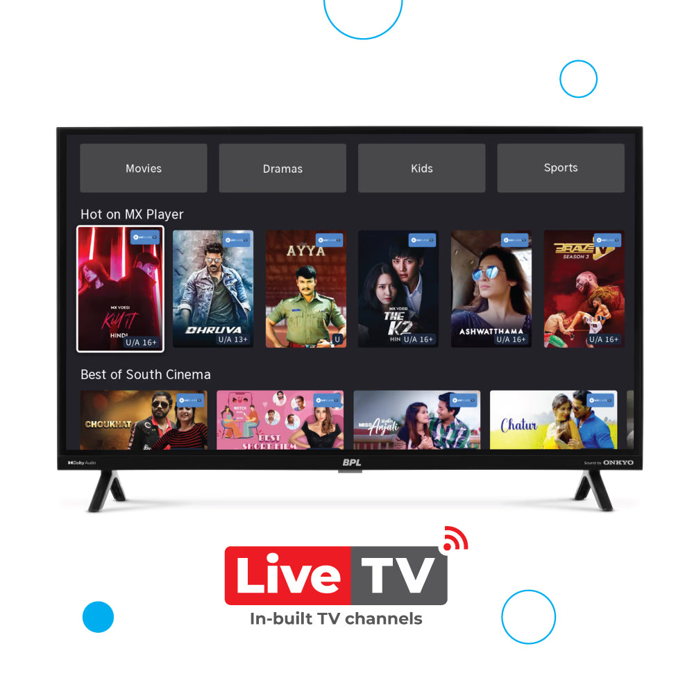 BPL 32HF2300 80 cm (32 inches), HD Ready Smart TV Plus with ADS Panel, JioHotstar, Black Mahajan Electronics Online