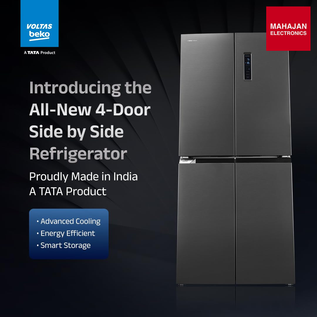 Voltas Beko R4D472/FPV3N0RXID 472 L Frost Free Side by Side Refrigerator . online mahajan electronics